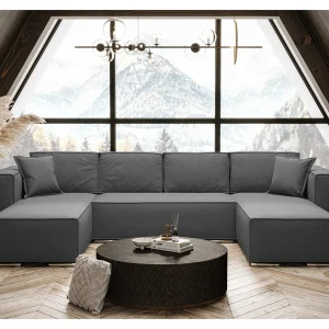 AX LIVING U-vormige hoekslaapbank grijs, Vinoria, 327 cm AX LIVING U-vormige hoekslaapbank grijs, Vinoria, 327 cm