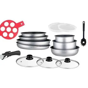 16-delige kookset – aluminium 16-delige kookset – aluminium