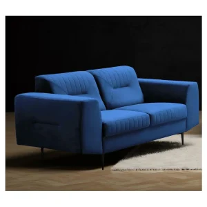 2-zitsbank Venezia donkerblauw met zwarte poten 2-zitsbank Venezia donkerblauw met zwarte poten