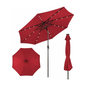300 cm led-parasol, tuinparasol, marktscherm met solarverlichting, terrasparasol achthoek, zwengelparasol, strandscherm, hangscherm, kleurkeuze ZB33616 300 cm led-parasol, tuinparasol, marktscherm met solarverlichting, terrasparasol achthoek, zwengelparasol, strandscherm, hangscherm, kleurkeuze ZB33616
