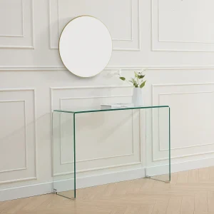 Design-consoletafel van gebogen gehard glas – Transparant – ALONZO Design-consoletafel van gebogen gehard glas – Transparant – ALONZO