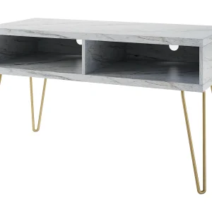 Athena | TV-meubel met 2 compartimenten in effet marmer wit Athena | TV-meubel met 2 compartimenten in effet marmer wit