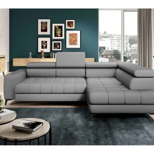 BAGGIO Hoekbank 280x196cm, slaapfunctie, opbergruimte, elektrisch verstelbaar, rechts, Grijs BAGGIO Hoekbank 280x196cm, slaapfunctie, opbergruimte, elektrisch verstelbaar, rechts, Grijs