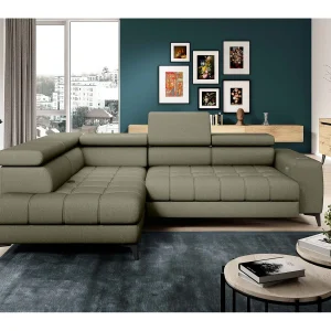 BAGGIO Hoekbank 280x196cm, slaapfunctie, opbergruimte, elektrisch verstelbaar, links, Lichtgroen BAGGIO Hoekbank 280x196cm, slaapfunctie, opbergruimte, elektrisch verstelbaar, links, Lichtgroen