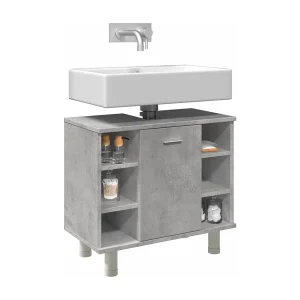 Badkamerkast 60x32x53,5 cm spaanplaat betongrijs