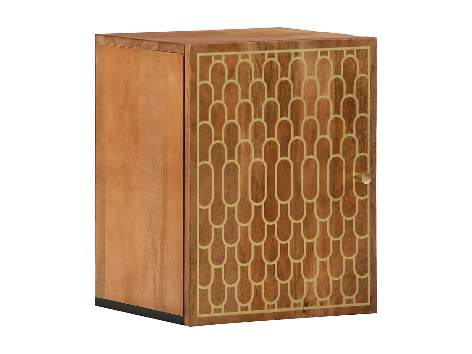 Badkamerwandkast 38x33x48 cm massief mangohout