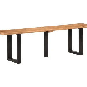 Bankje 160 cm massief acaciahout en staal Bankje 160 cm massief acaciahout en staal