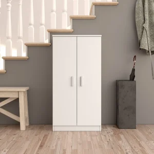 2-deurs schoenenkast met 3 legplanken – H108 cm 2-deurs schoenenkast met 3 legplanken – H108 cm
