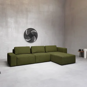 AX LIVING XXL hoekbank Arkleton L-vorm 360 cm groen R