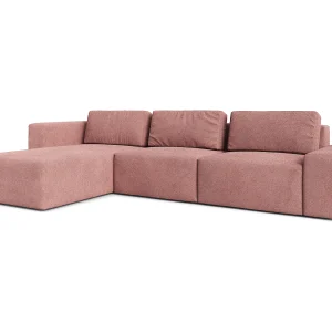 AX LIVING XXL hoekbank Arkleton L-vorm 360 cm roze L