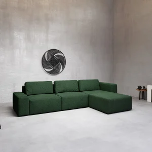 AX LIVING XXL hoekbank Arkleton L-vorm 360 cm donkergroen R AX LIVING XXL hoekbank Arkleton L-vorm 360 cm donkergroen R