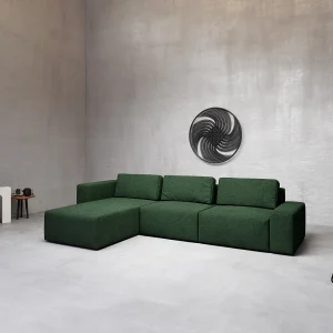 AX LIVING XXL hoekbank Arkleton L-vorm 360 cm donkergroen L AX LIVING XXL hoekbank Arkleton L-vorm 360 cm donkergroen L