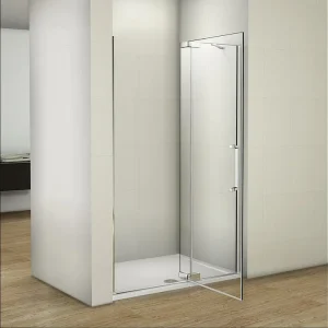 90x195cm Douchedeur draaideur ,8mm NANO veiligheidsglas, glanzend chroom profiel