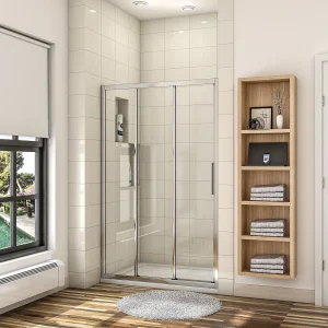 120x195cm Douchedeur schuifdeur 6 mm NANO EasyClean veiligheidsglas, profiel van glanzend chroom. 120x195cm Douchedeur schuifdeur 6 mm NANO EasyClean veiligheidsglas, profiel van glanzend chroom.
