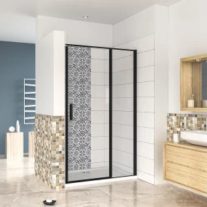 90x200cm Nis Douchecabine-Douchedeur draaideur – 6mm NANO EasyClean veiligheidsglas,profiel van glanzend chroom