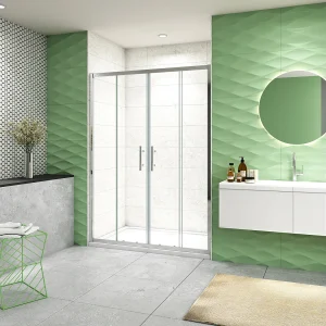 160x190cm Douchedeur Schuifdeur,5mm helder veiligheidsglas, glanzend chroom profiel 160x190cm Douchedeur Schuifdeur,5mm helder veiligheidsglas, glanzend chroom profiel