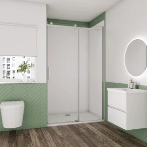 140x195cm Schuifbare douchedeur,6mm helder glas,hoogwaardige aluminium profielen,Chroom 140x195cm Schuifbare douchedeur,6mm helder glas,hoogwaardige aluminium profielen,Chroom
