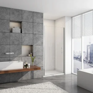 100x185cm Draaideur douchedeur, 6mm NANO veiligheidsglas , profiel van glanzend chroom. 100x185cm Draaideur douchedeur, 6mm NANO veiligheidsglas , profiel van glanzend chroom.