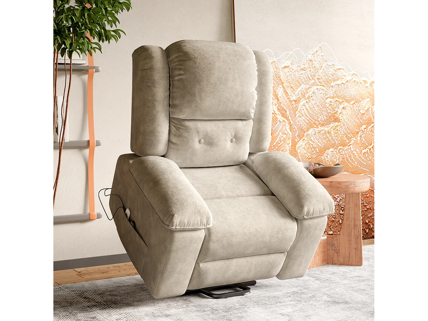 160° elektrische relaxfauteuil met afstandsbediening, 8-punts massage + 2-punts lendenmassage, PU-leer, bruin