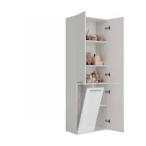 Badkamermeubel, 174 x 30 x 60 cm, Mat Wit / Glanzend Wit Badkamermeubel, 174 x 30 x 60 cm, Mat Wit / Glanzend Wit
