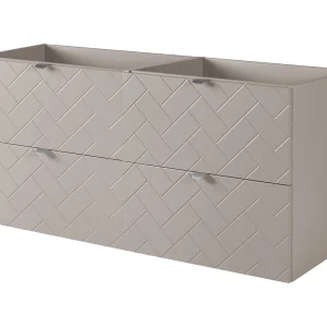 Badkamermeubel, Kasjmier, 120 x 57 x 46 cm, zilveren handgrepen