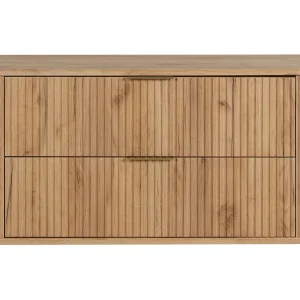 Badkamerkast, Craft Eik, gouden handgreep, 41,5 x 100 x 51,7 cm