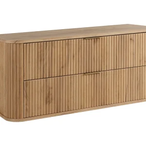 Badkamerkast, Craft Eik, gouden handgreep, 41,5 x 120 x 51,7 cm