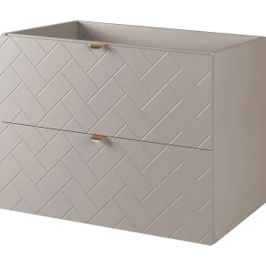 Badkamermeubel, Kasjmier, 80 x 57 x 46 cm, gouden handgrepen