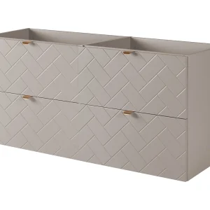 Badkamermeubel, Kasjmier, 120 x 57 x 46 cm, gouden handgrepen