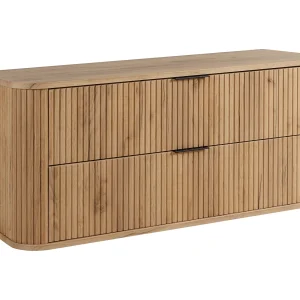 Badkamerkast, Craft Eik, zwarte handgreep, 41,5 x 120 x 51,7 cm