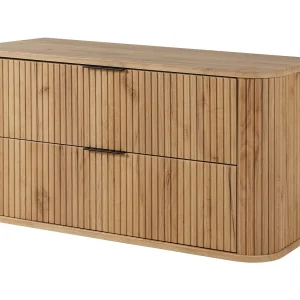 Badkamerkast, Craft Eik, zwarte handgreep, 41,5 x 100 x 51,7 cm