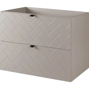 Badkamermeubel, Kasjmier, 80 x 57 x 46 cm, zwarte handgrepen