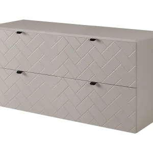 Badkamermeubel, Kasjmier, 120 x 57 x 46 cm, zwarte handgrepen