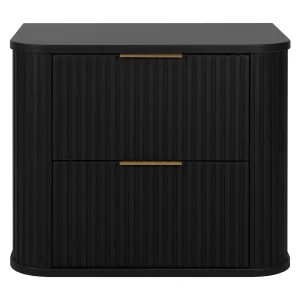Badkamerkast, matzwart, gouden handgreep, 41,5 x 60 x 51,7 cm