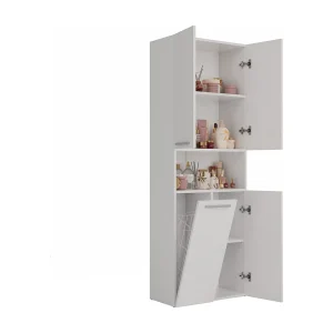 Badkamermeubel, 174 x 30 x 60 cm, Mat Wit Badkamermeubel, 174 x 30 x 60 cm, Mat Wit