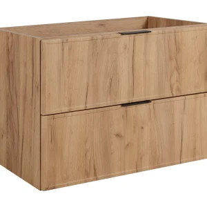 Badkamermeubel, Eik Craft, zwarte handgreep, 46 x 80 x 57 cm