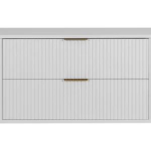 Badkamerkast, mat wit, gouden handgreep, 41,5 x 100 x 51,7 cm Badkamerkast, mat wit, gouden handgreep, 41,5 x 100 x 51,7 cm