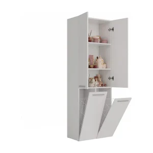 Badkamermeubel, 174 x 30 x 60 cm, Mat Wit Badkamermeubel, 174 x 30 x 60 cm, Mat Wit
