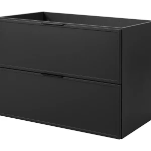 Badkamermeubel, Donkergrijs, zwarte handgreep, 46 x 80 x 57 cm Badkamermeubel, Donkergrijs, zwarte handgreep, 46 x 80 x 57 cm