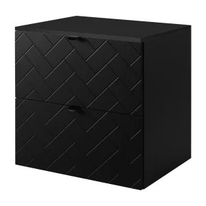 Badkamermeubel, Mat Zwart, 60 x 57 x 46 cm, zwarte handgrepen Badkamermeubel, Mat Zwart, 60 x 57 x 46 cm, zwarte handgrepen