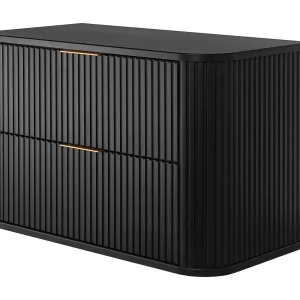 Badkamerkast, zwart met gouden handgreep, 80,4 x 51,7 x 41,5 cm Badkamerkast, zwart met gouden handgreep, 80,4 x 51,7 x 41,5 cm