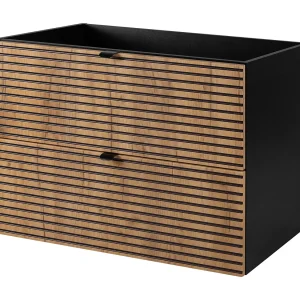 Badkamermeubel, Mat Zwart, 80 x 57 x 46 cm Badkamermeubel, Mat Zwart, 80 x 57 x 46 cm