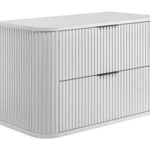 Badkamerkast, wit met zwarte handgreep, 80,4 x 51,7 x 41,5 cm