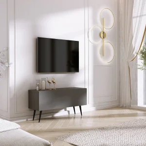 Antraciet TV-meubel, zwarte poten, 100 x 52 x 32 cm Antraciet TV-meubel, zwarte poten, 100 x 52 x 32 cm
