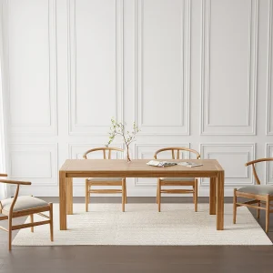 Eettafel 8 plaatsen van teakhout – Naturel – AMILA Eettafel 8 plaatsen van teakhout – Naturel – AMILA