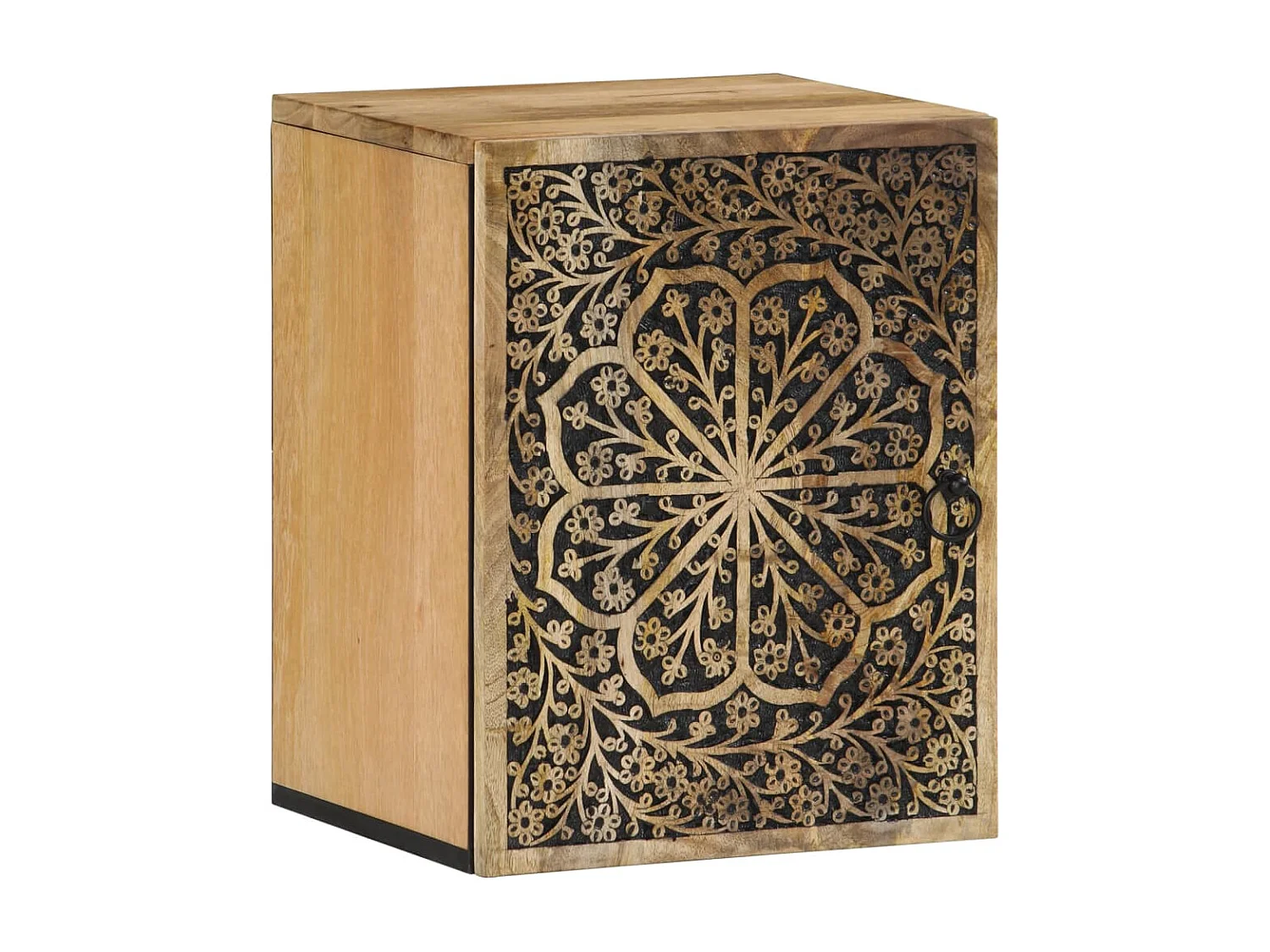 Badkamerwandkast 38x33x48 cm massief mangohout