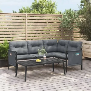 2-delige Loungeset staal antracietkleurig 2-delige Loungeset staal antracietkleurig