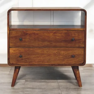 Artisan Furniture Gebogen Nordic Charm console van massief hout Artisan Furniture Gebogen Nordic Charm console van massief hout