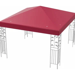 3 x 3 m reservedak voor tuinpaviljoen, paviljoendak, vervangende hoes met afvoergaten en klittenband (wijn)ZB32749 3 x 3 m reservedak voor tuinpaviljoen, paviljoendak, vervangende hoes met afvoergaten en klittenband (wijn)ZB32749