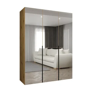 Alicante 3 202/150/52 3-deurs draaideurkast (artisan/zwart) Alicante 3 202/150/52 3-deurs draaideurkast (artisan/zwart)